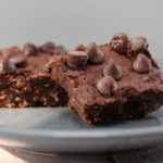 Healthy Black Bean Brownies on a plate