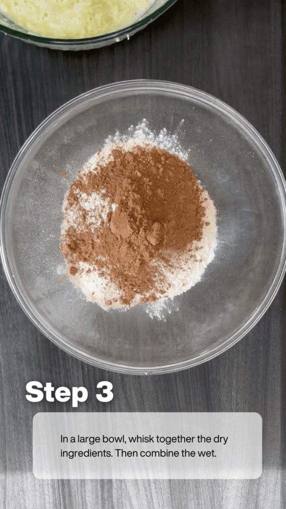 Gluten Free Chocolate Zucchini Muffins - Step 3 whisk dry ingredients