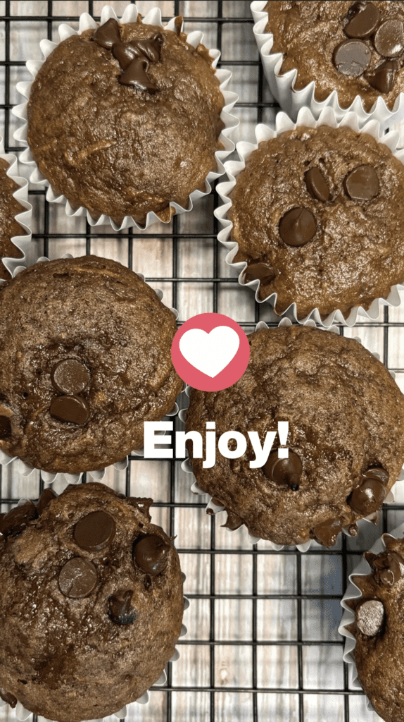 Gluten Free Chocolate Zucchini Muffins - Enjoy and love