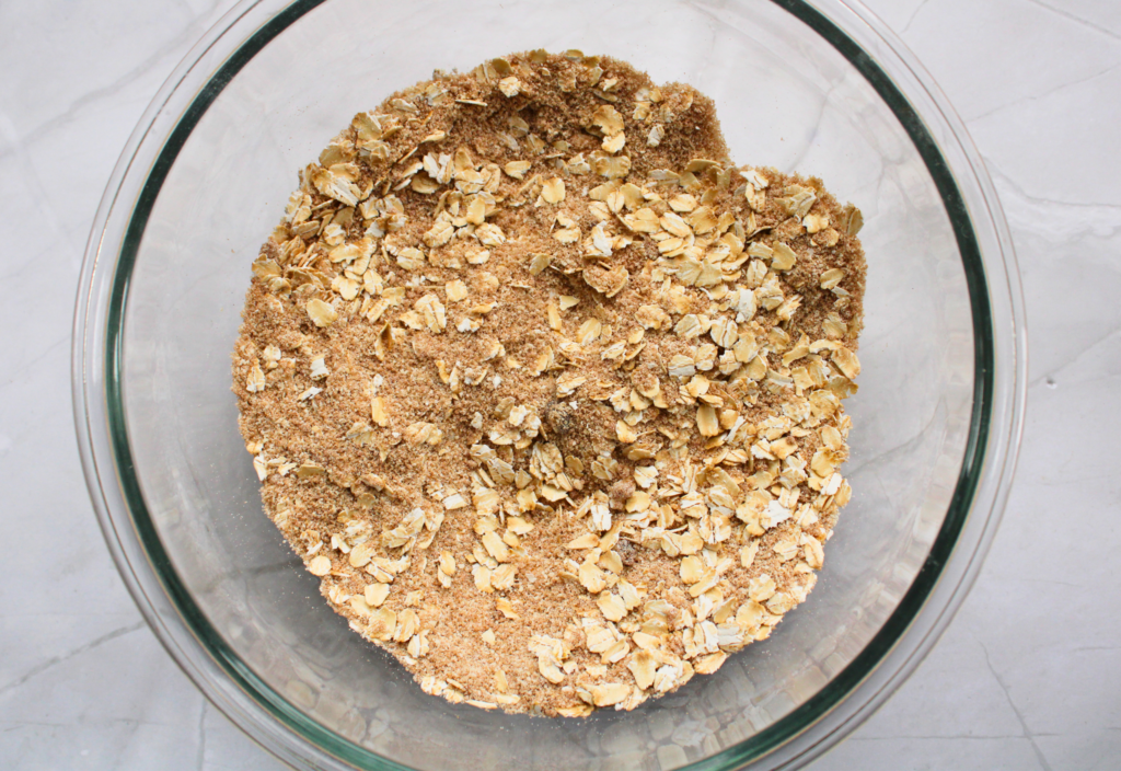 brown sugar and oats for gluten-free apple crisp topping