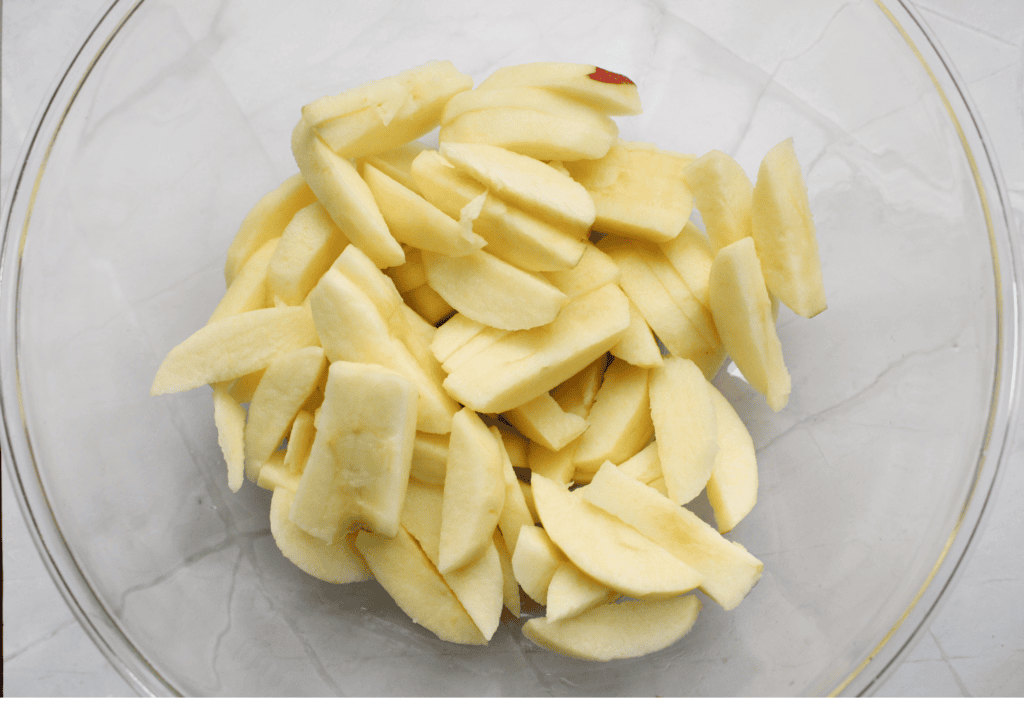 sliced apples for gluten-free apple crisp
