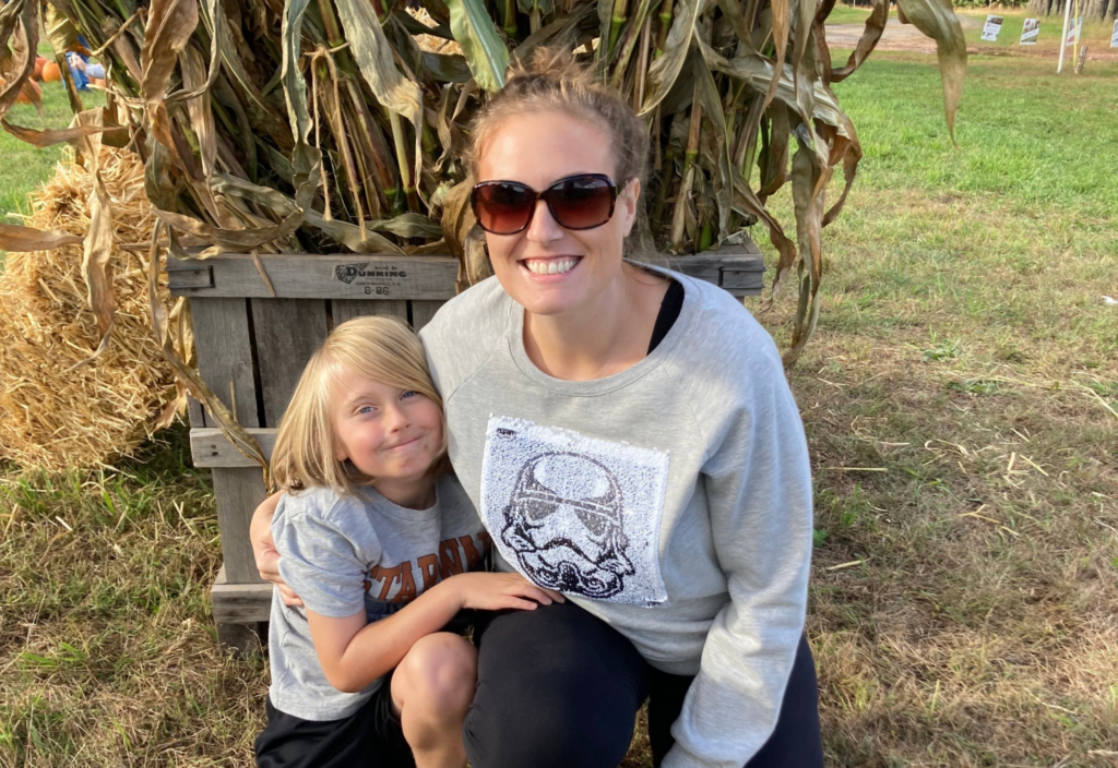 Gabriel Francis Dalesio and Danielle Brown at an apple orchard